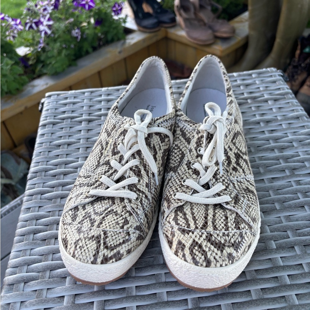 Josef Seibel Snakeskin Print Caspian Sneakers Size EU 42